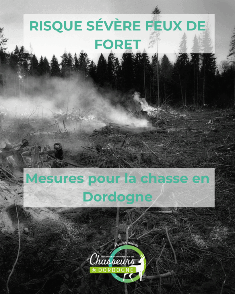 risque incendie feux de forêt dordogne restrictions chasse